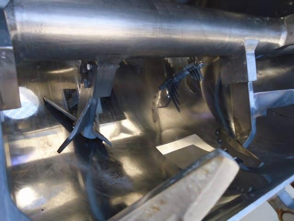 Used Morton Fkm-1200d Stainless Steel Plow Mixer With Choppers