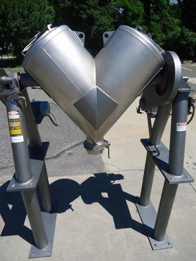 Used 10 Cu.ft. Patterson Kelley Stainless Steel “Liquid-Solids” “V” Blender-