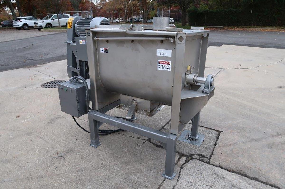 Used 10 Cu. Ft. Scott Stainless Double Ribbon Blender, XP Motor