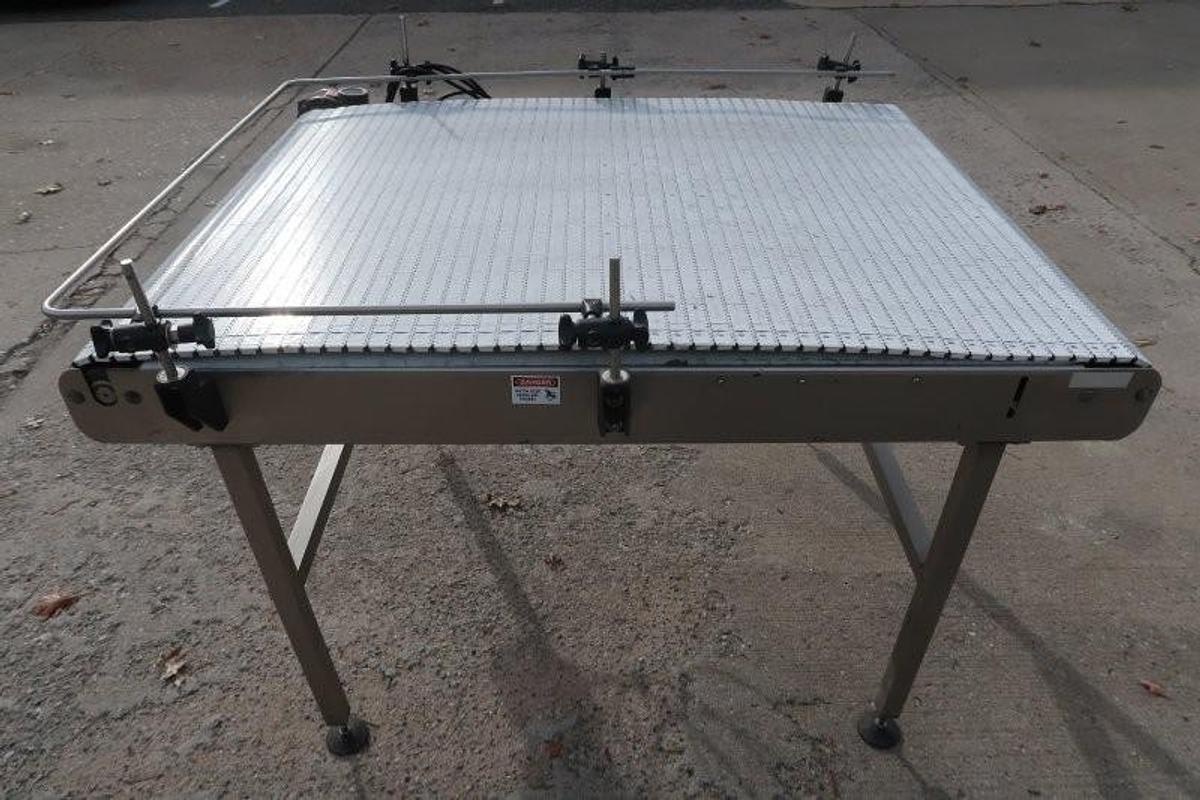 Used 42 In. X 56 In. SS Accumulation Table, Varispeed