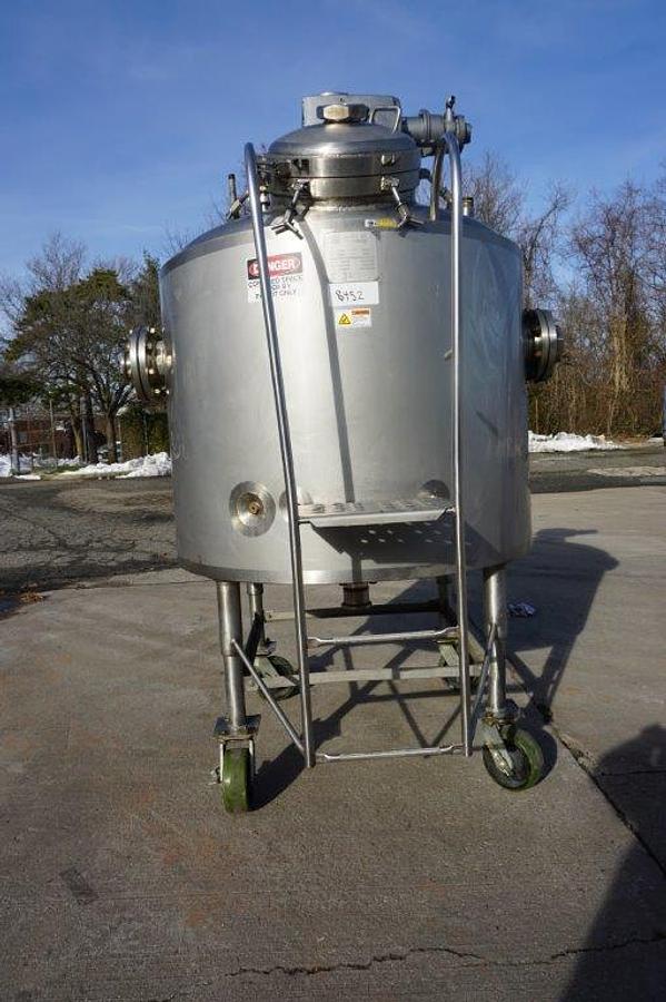 Used 250 Gallon Walker Stainless Jacketed Pressurized Vessel, Scraper Agitation, XP