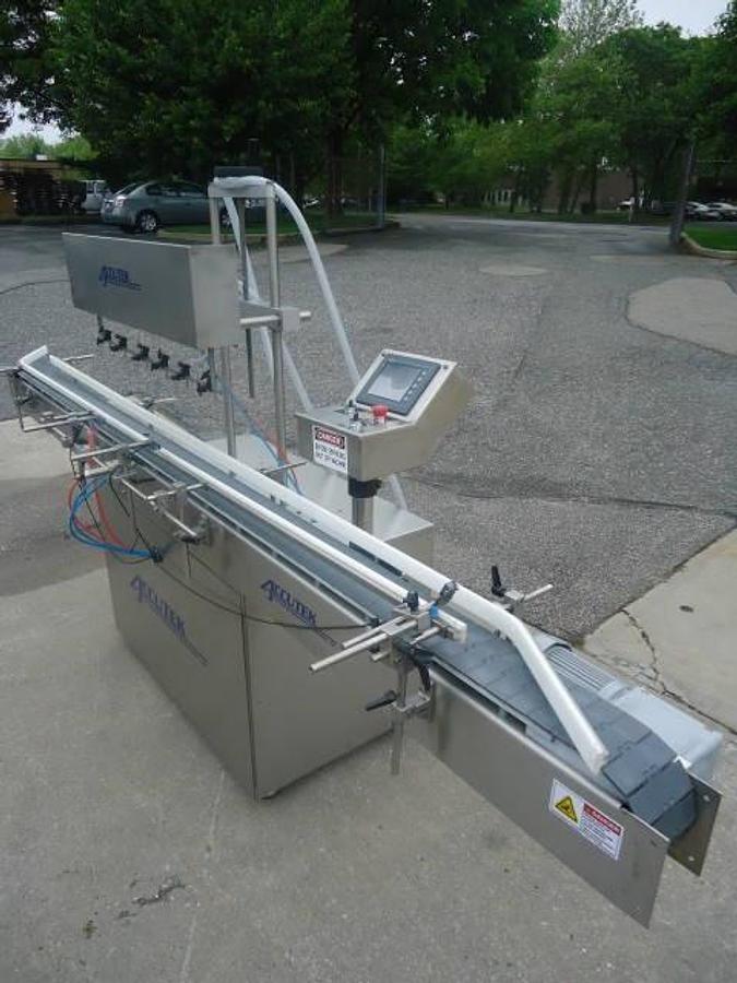 Used Accutek “Auto-Pinch 25” Six-Head Liquid Filler