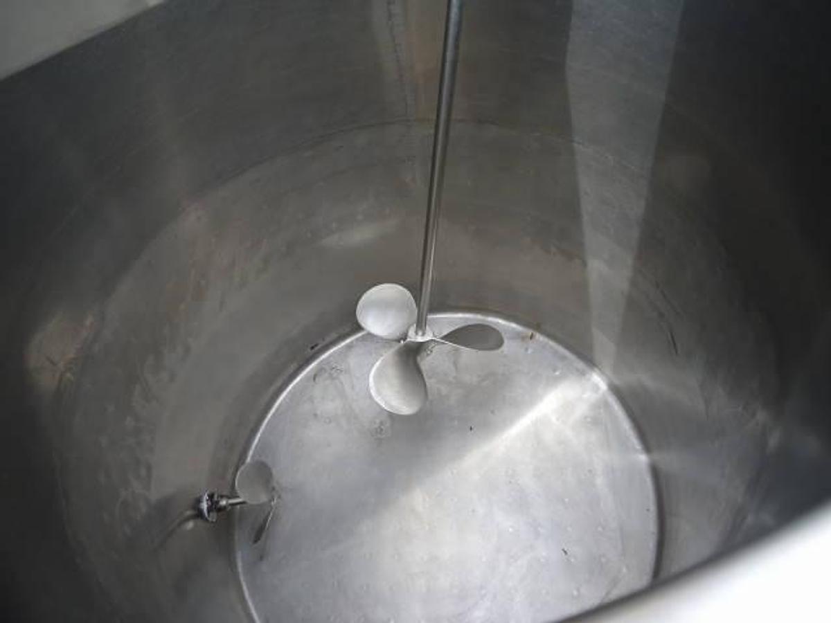 Used 224 Gallon Chem-Tek Stainless Dimple Jacketed Mix Tank, 50 Psi