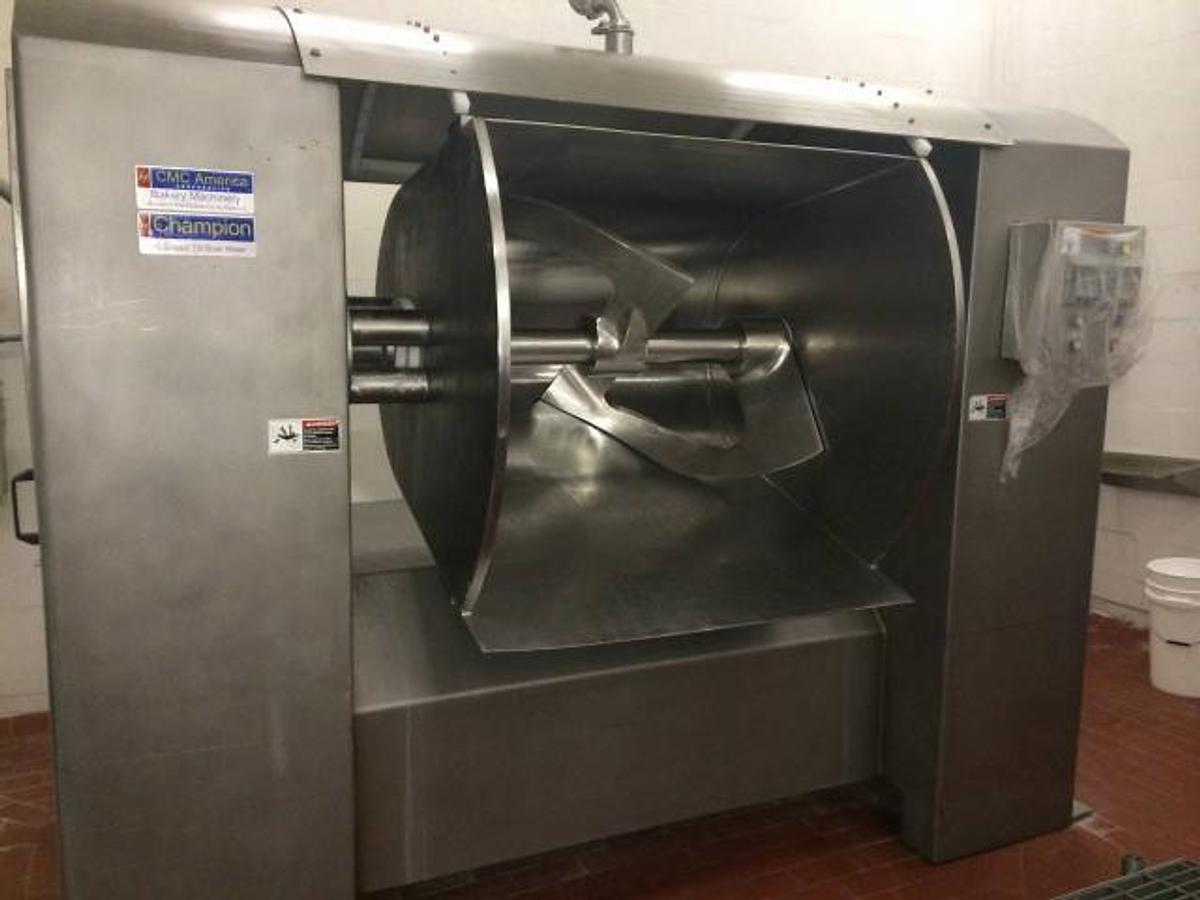 Used Champion 1,300Lb. stainless steel sigma mixer, 50HP