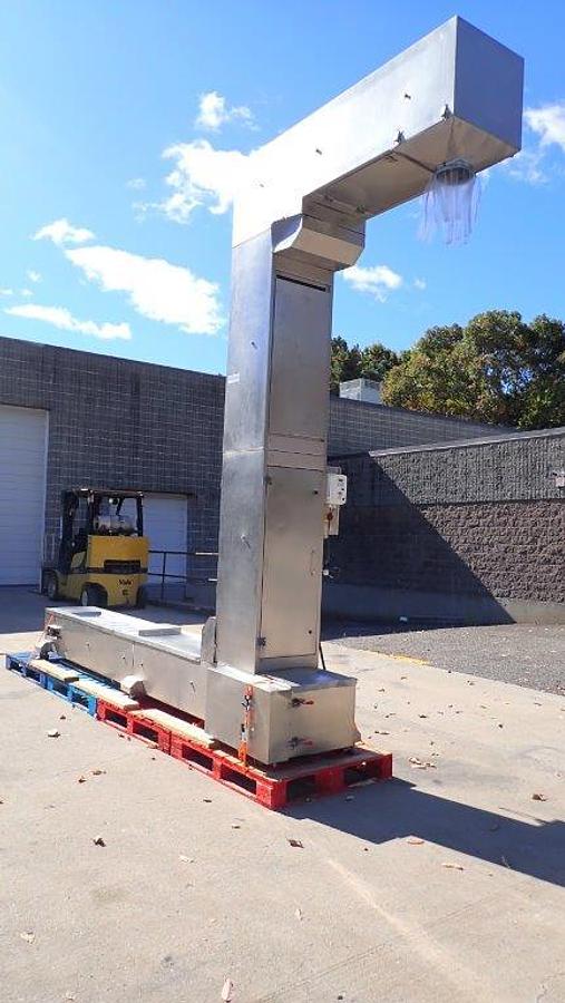Used Ohlson 11 Ft. High Stainless Steel Bucket Elevator