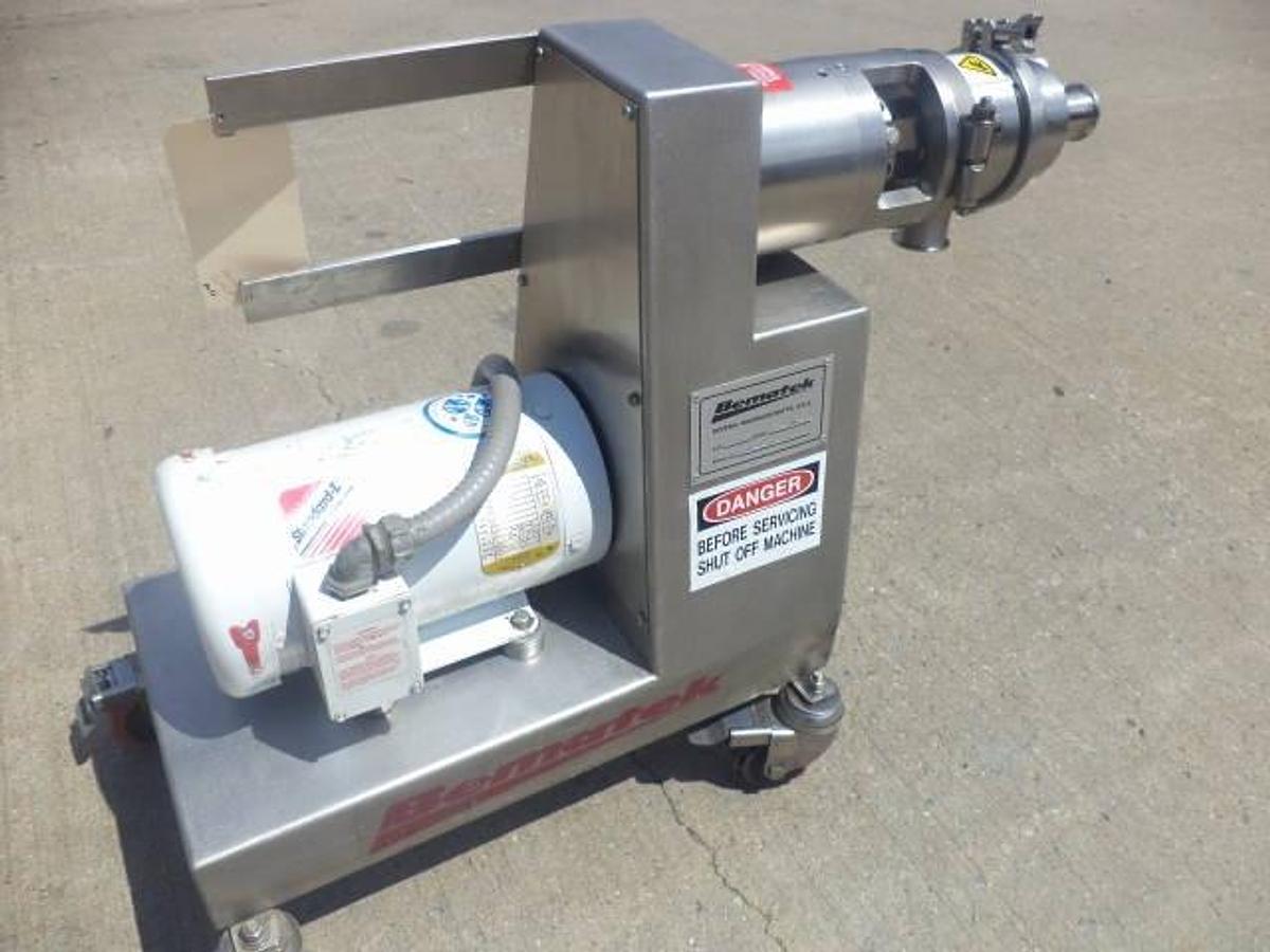 Used Bematek CZ-110-PB Type 316L Stainless Colloid Mill, Grooved Rotor