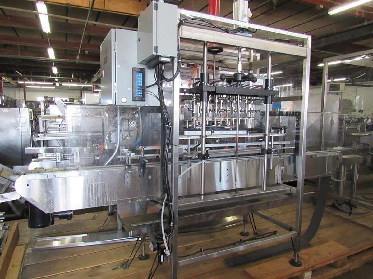 Used Eight Head Explosion Proof Filling Line, 375mL to One Liter Bottles