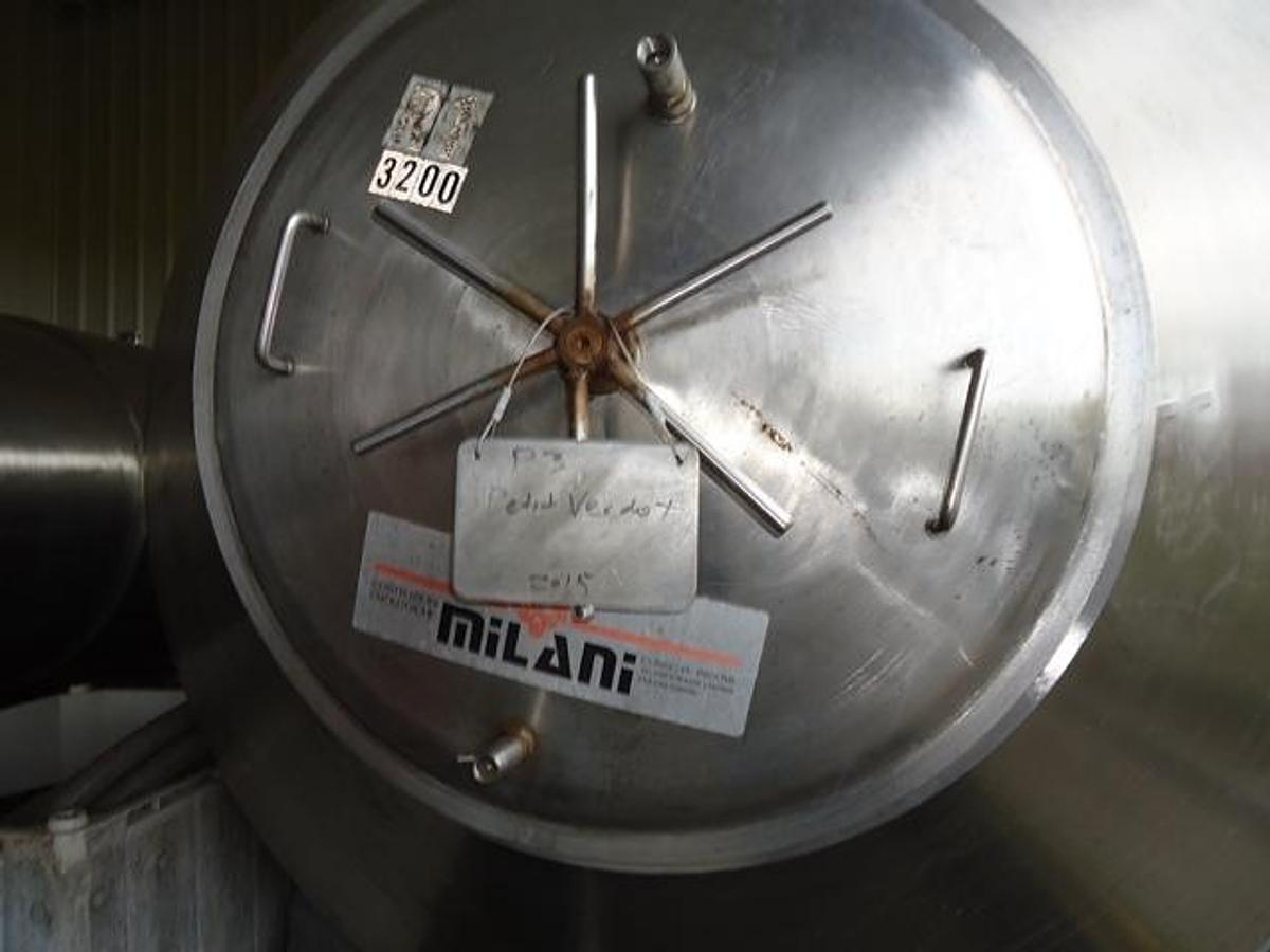 Used Milani 44 In. Diameter Rotary Horizontal Wine Fermenters (2)