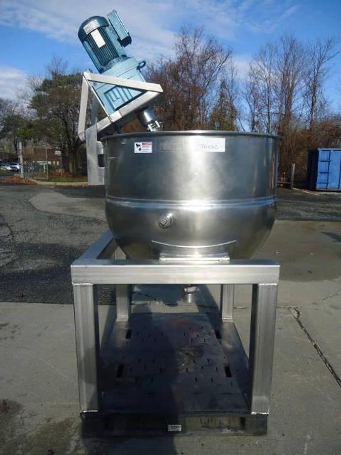 Used 150 Gallon Groen Ina/2 Jacketed Inclined Agitated Kettle, 316 Stainless