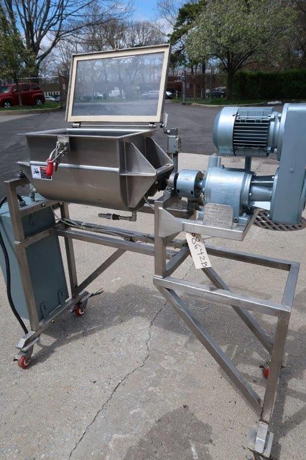Used .6 Cu. Ft. Lowe Industries Lab Size Double Ribbon Blender, Jacketed, Variable Speed