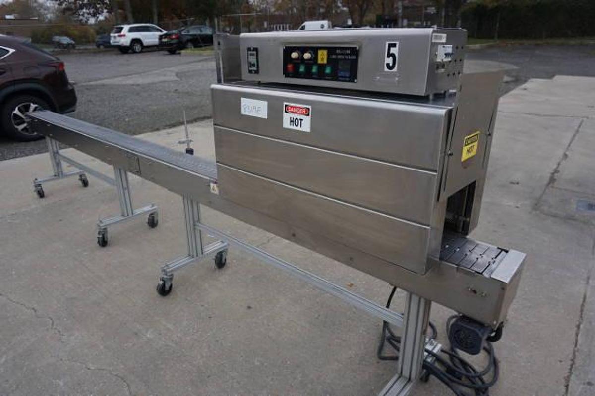 Used 10 In. Wide X 13 In. High Shrink Tunnel with 15 Ft. Long Conveyor