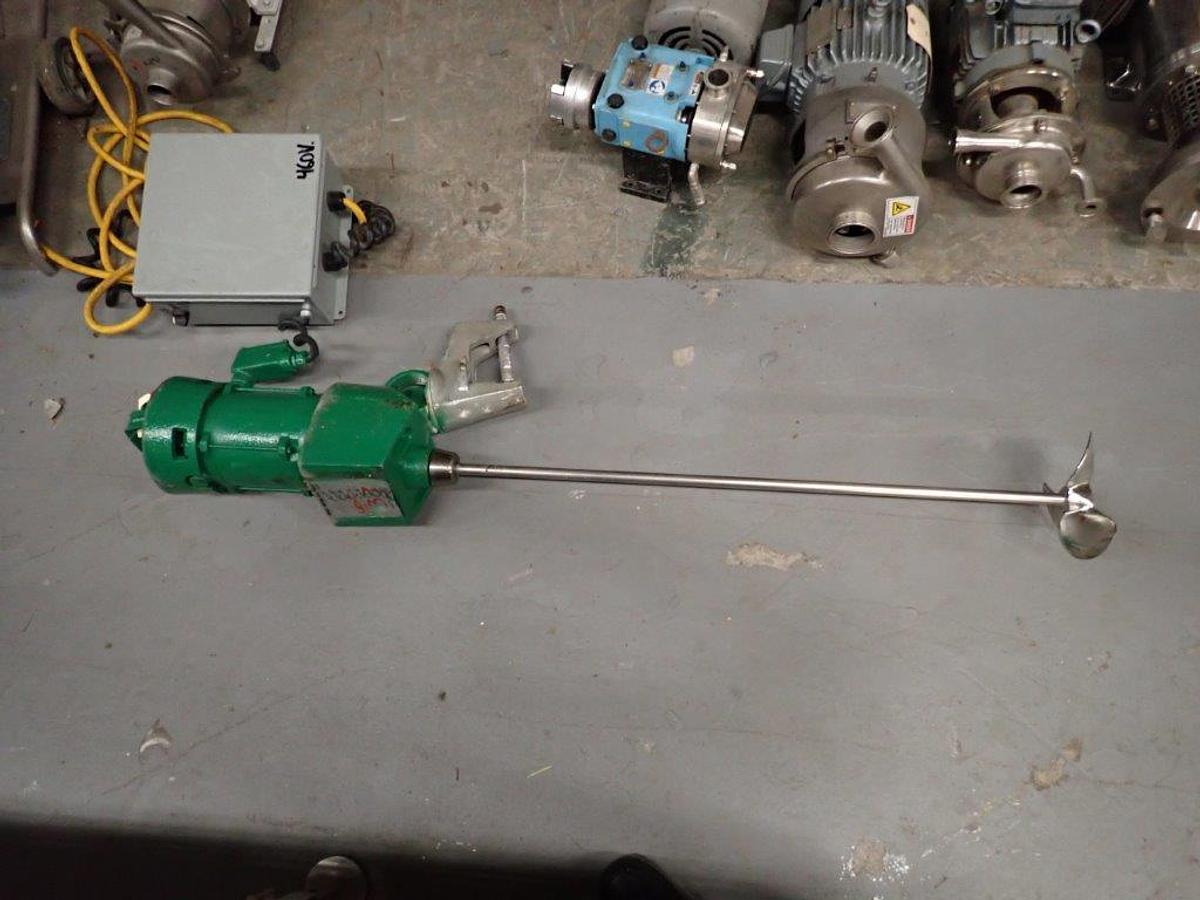 Used Lightnin 3/4 HP Clamp On Portable Agitator, Variable Speed
