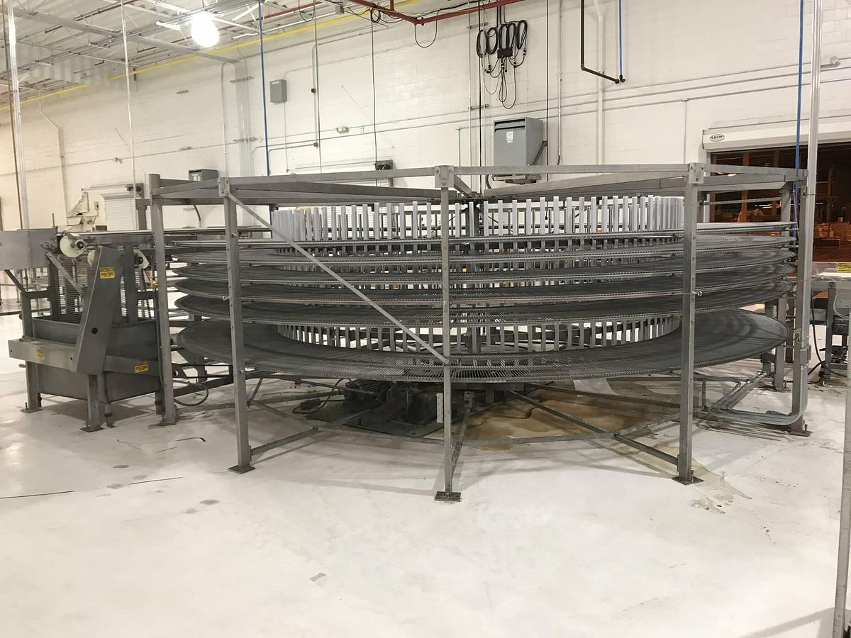 Used Donut Line with Depositor, Belshaw fryer, Moline fryer and Conveyors