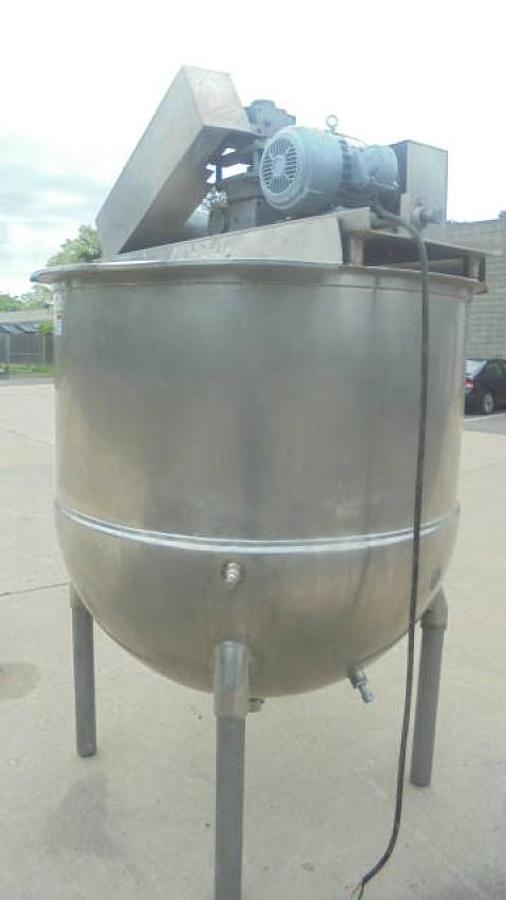 Used 600 Gallon Groen Stainless Steel Double Motion Kettle, 45 PSI Jacket
