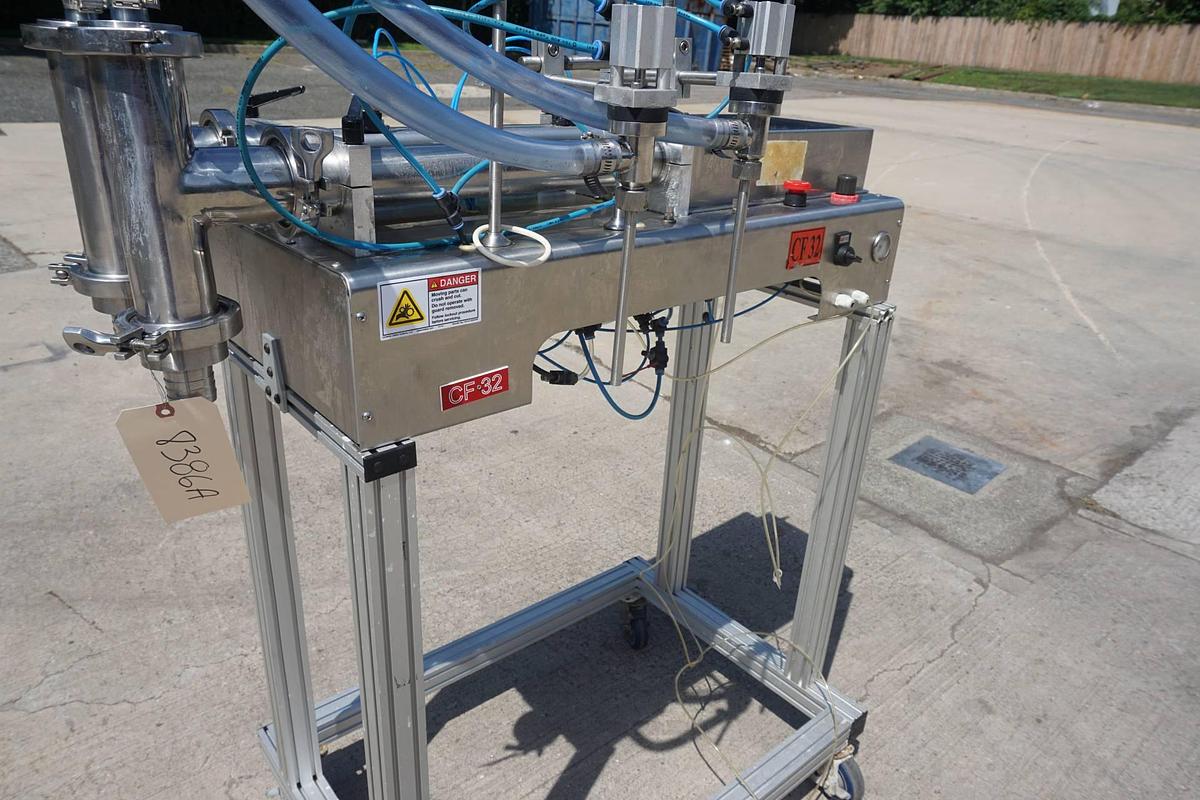Used Twin Piston Filling Machine, Air Operated