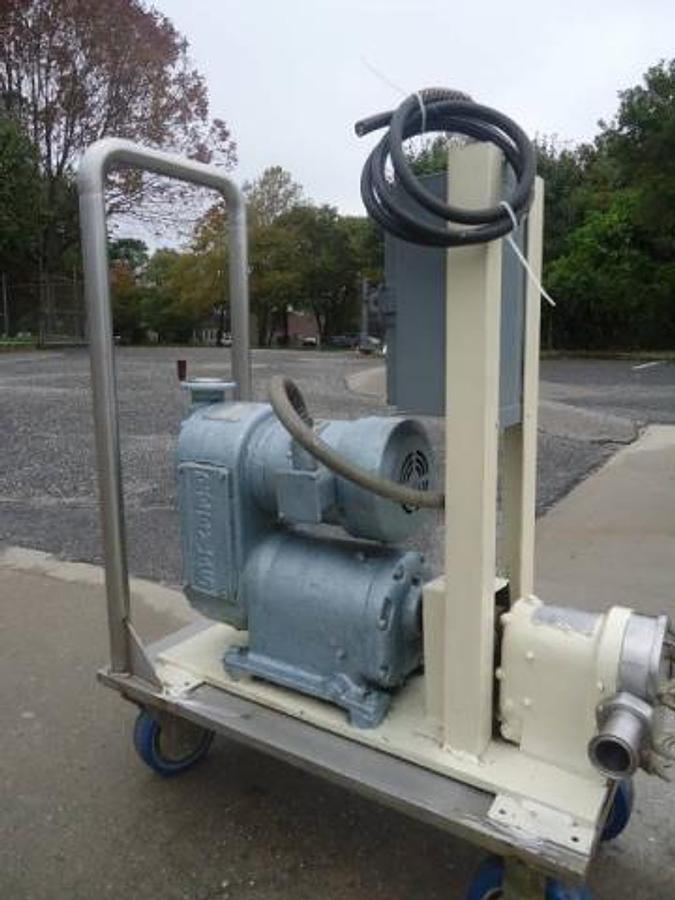 Used Waukesha 10 Stainless Steel Positive Displacement Pump, Variable Speed