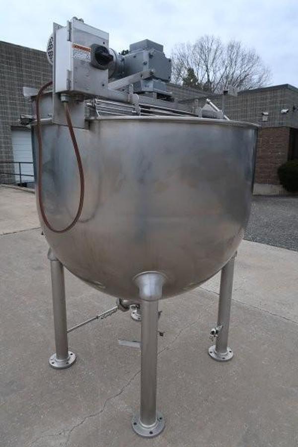 Used 300 Gallon Groen SS Hemispherical Scraper Agitated Kettle