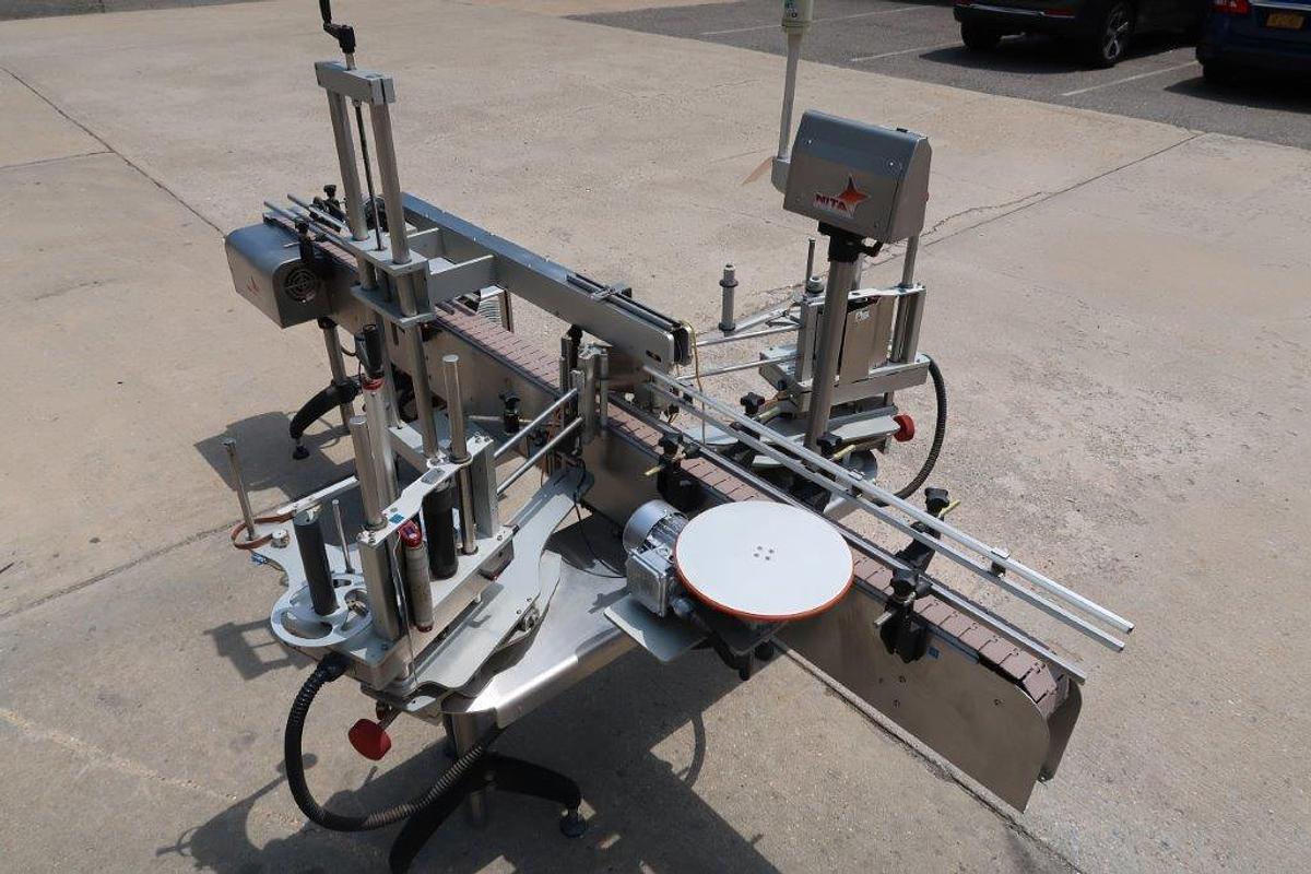 Used Nita XP200T Front and Back Pressure Sensitive Labeler, SS