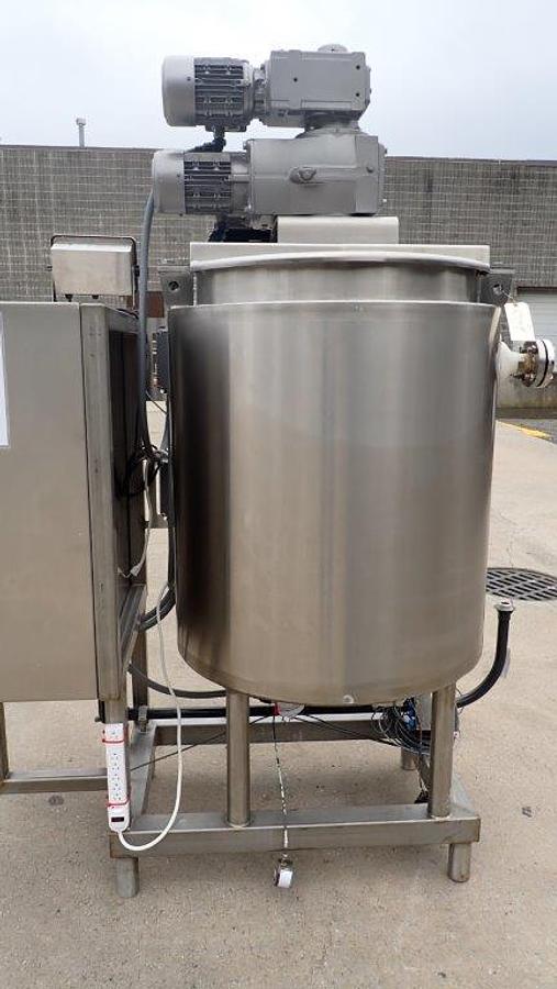 Used A & B Process 100 Gal Dual Action 316L Scraper Kettle, 150 PSI Jacket