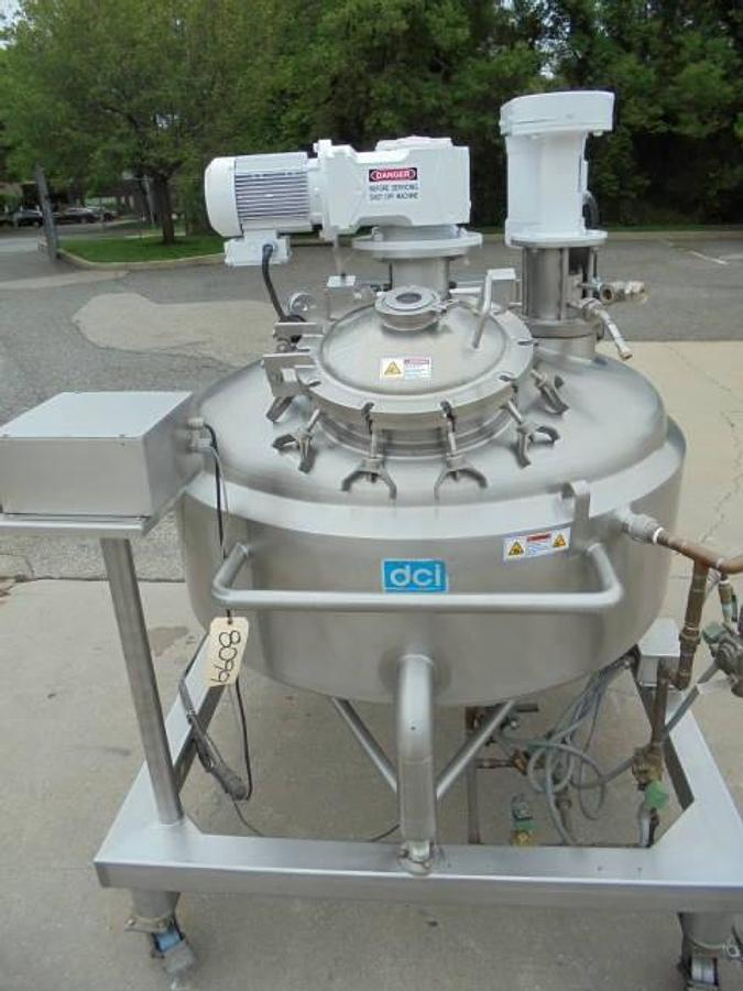 Used 200 Gallon DCI Stainless Steel Jacketed Vacuum  Process Kettle/Reactor With Admix Disperser