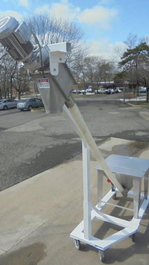 Used Inclined Flexible Screw Conveyor, Portable