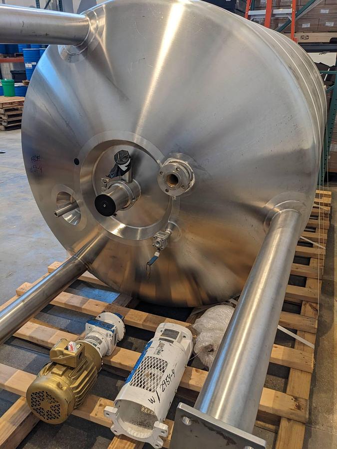Used 750 Gallon Walker Jacketed Pressure Sanitary Reactor, 316L SS