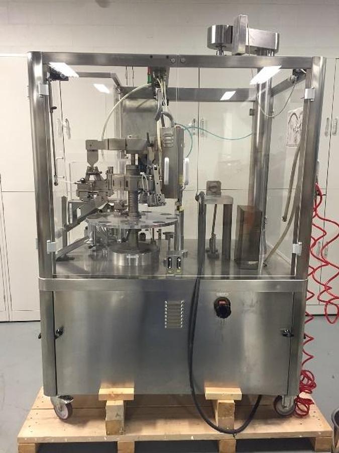 Used IMA C960 Hot air plastic tube filling machine, touch screen