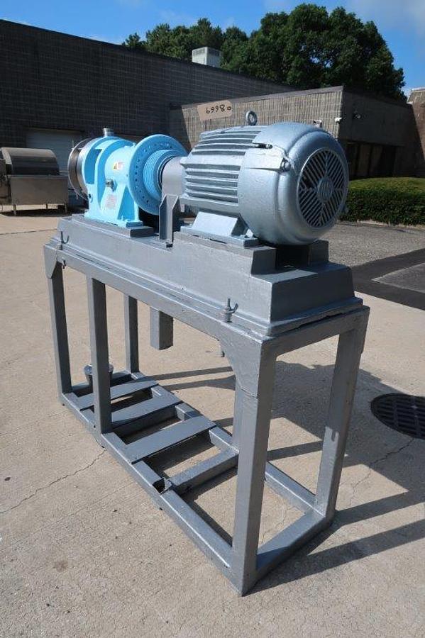 Used Charlotte SD-40 Stainless Steel Horizontal Colloid Mill, Tall Stand