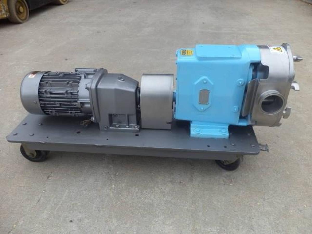 Used Waukesha Size 130 Stainless Steel Positive Displacement Pump, 5 HP