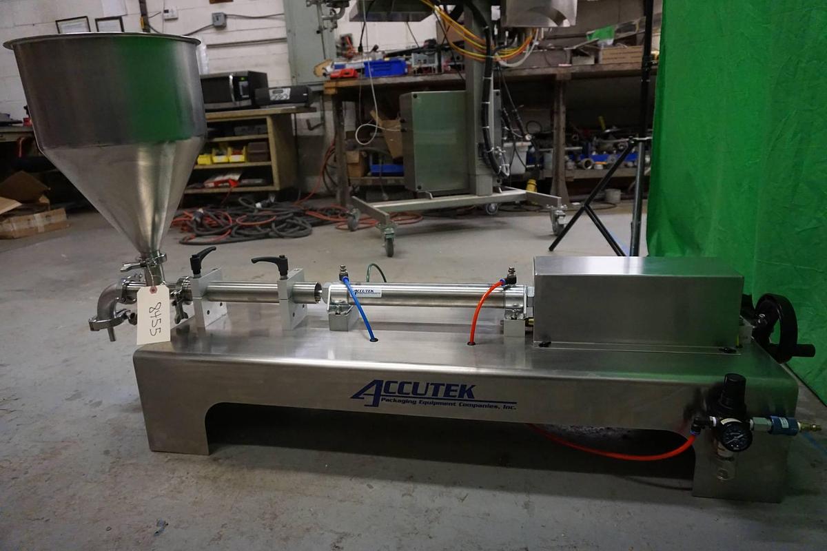 Used Accutek SVF Air Operated Single Head Piston Filler