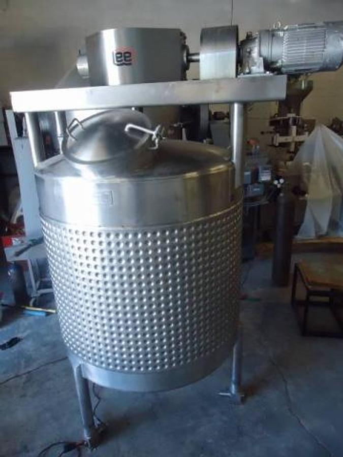 Used 550 Gallon Lee Stainless Double Motion Mixing Kettle Tank, Jacketed