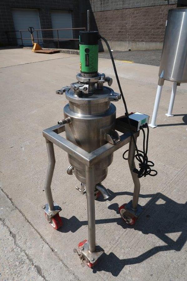 Used 5 Gallon Stainless Jacketed Mix Tank, Variable Speed