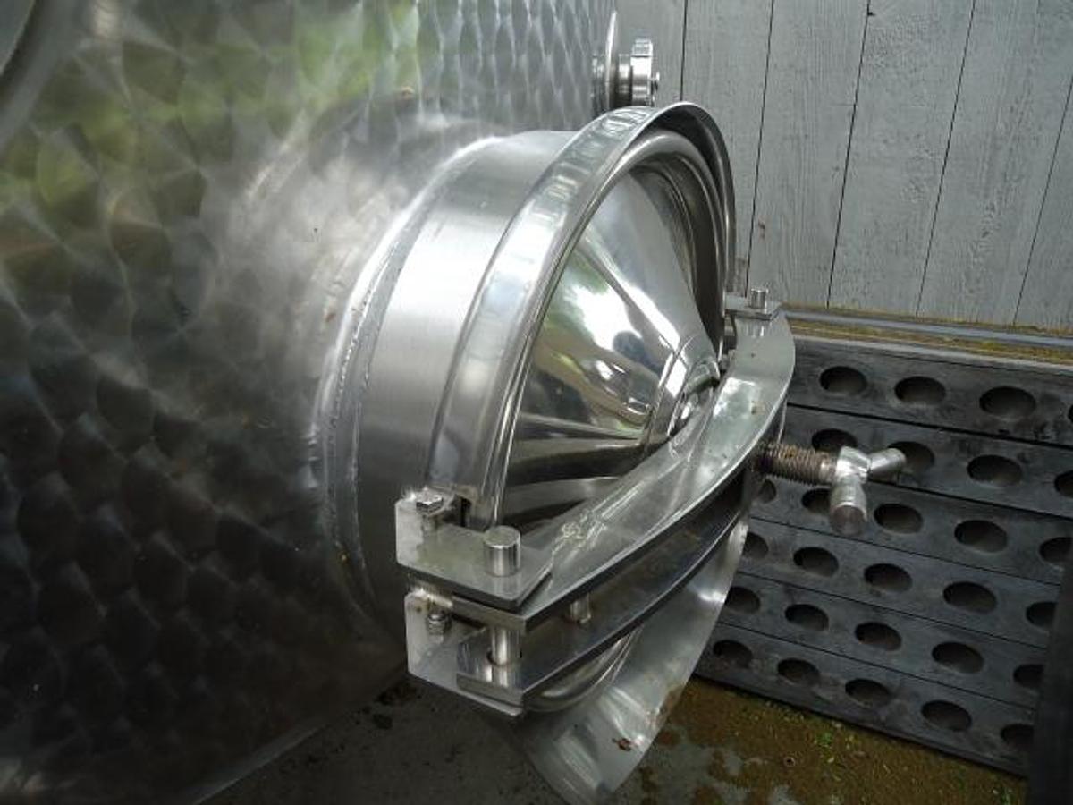Used 3,000 Gallon Stainless Steel Dimpled Jacketed Closed Vertical Tank