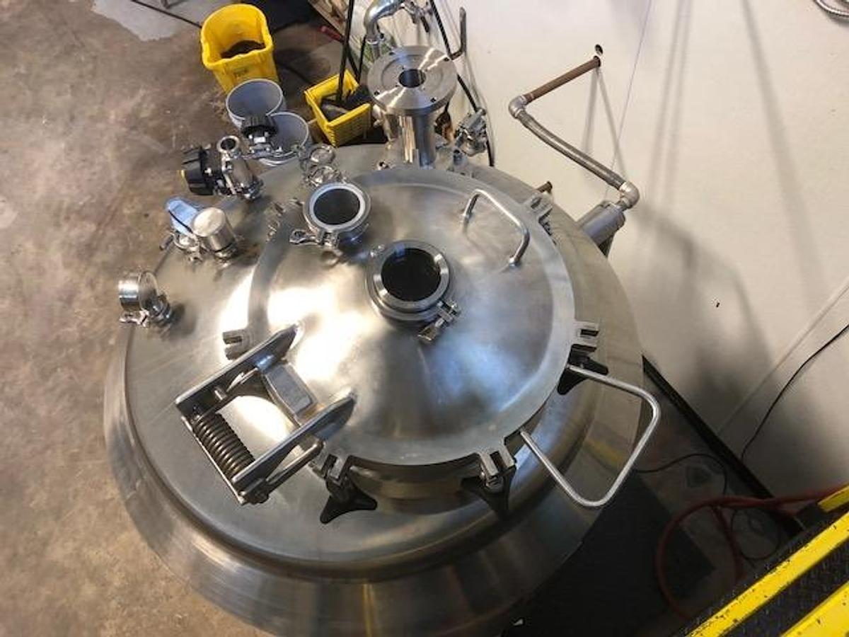 Used 500 Liter Lee Jacketed Vacuum Process Vessel, Dispersion Mixer