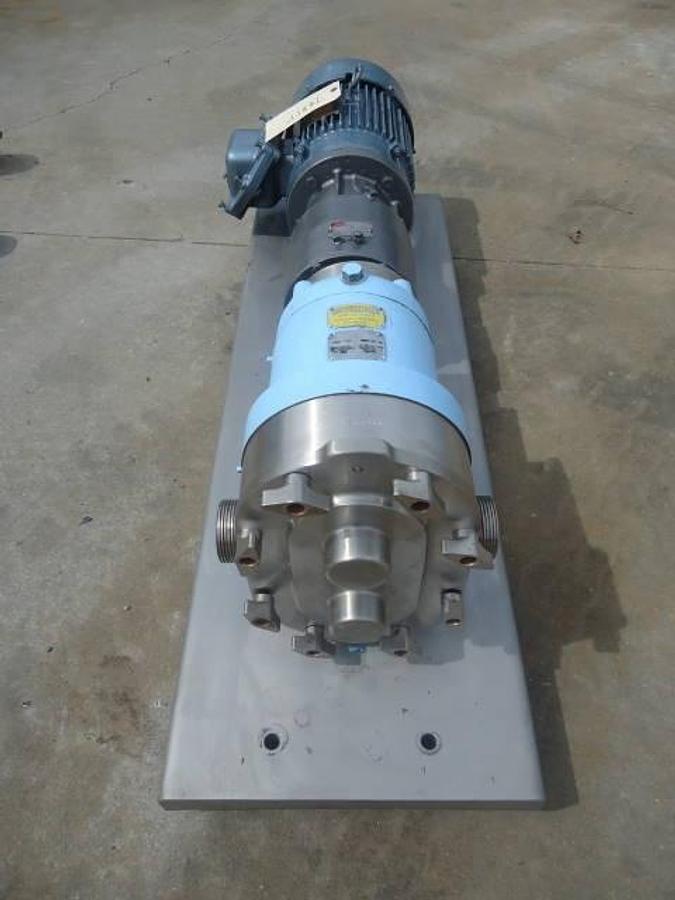 Used Waukesha Size 55 Stainless Steel Positive Displacement Pump, 5 Hp