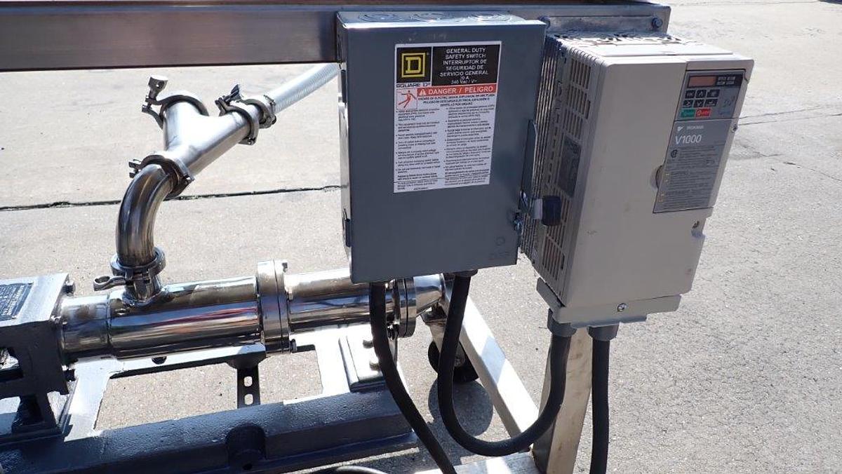 Used Wen Zhuo 2 In. X 2 In. Stainless Progressive Cavity Positive Displacement Pump