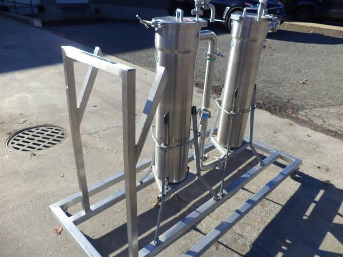 Used Alfa Laval 9 in. x 36 in. Twin Basket Filter, 316 Stainless Steel