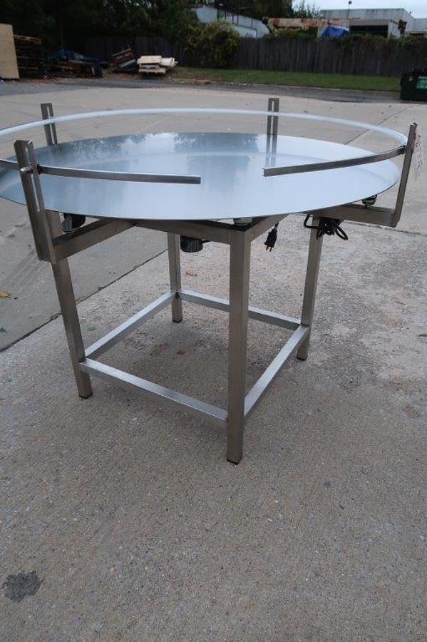 Used 48 In. Furex Stainless Rotary Unscrambling/Accumulating Table, Unused