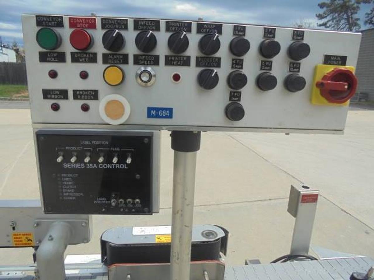 Used Accraply 350PW Pressure Sensitive Spot/Wrap Around Labeler With Coder