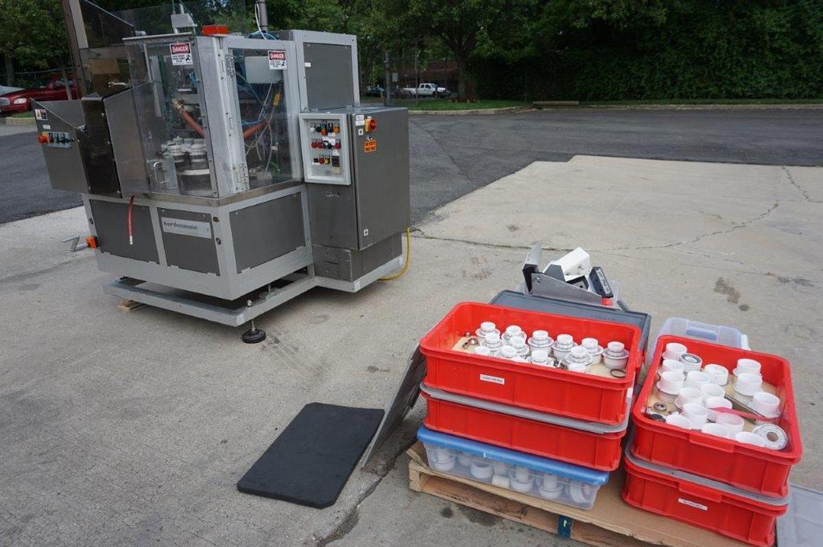 Used Nordenmatic 400 Hot Air Tube Filling and Sealing Machine, 40 Tubes/Minute
