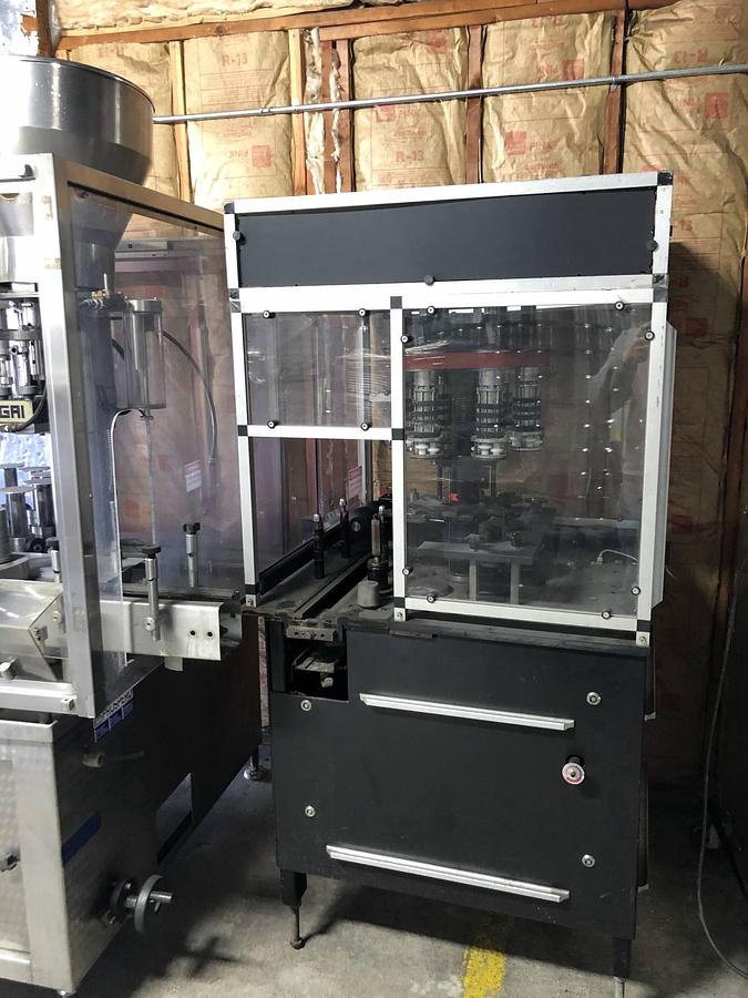 Used GAI 3000 Monoblock Filling and Corking Wine Bottling Line
