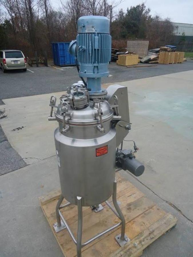 Used 40 Gallon Sfi 316 Stainless Steel Jacketed Vacuum Pressure Vessel, Disperser Agitation