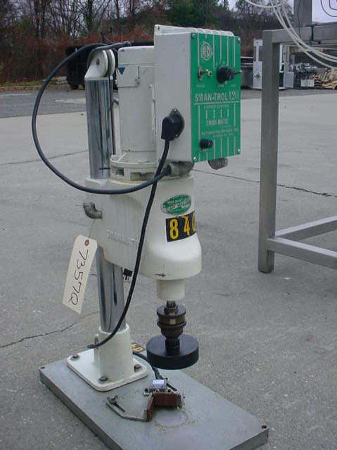 Used Swanmatic 60-Pc Tabletop Capper, Variable Speed