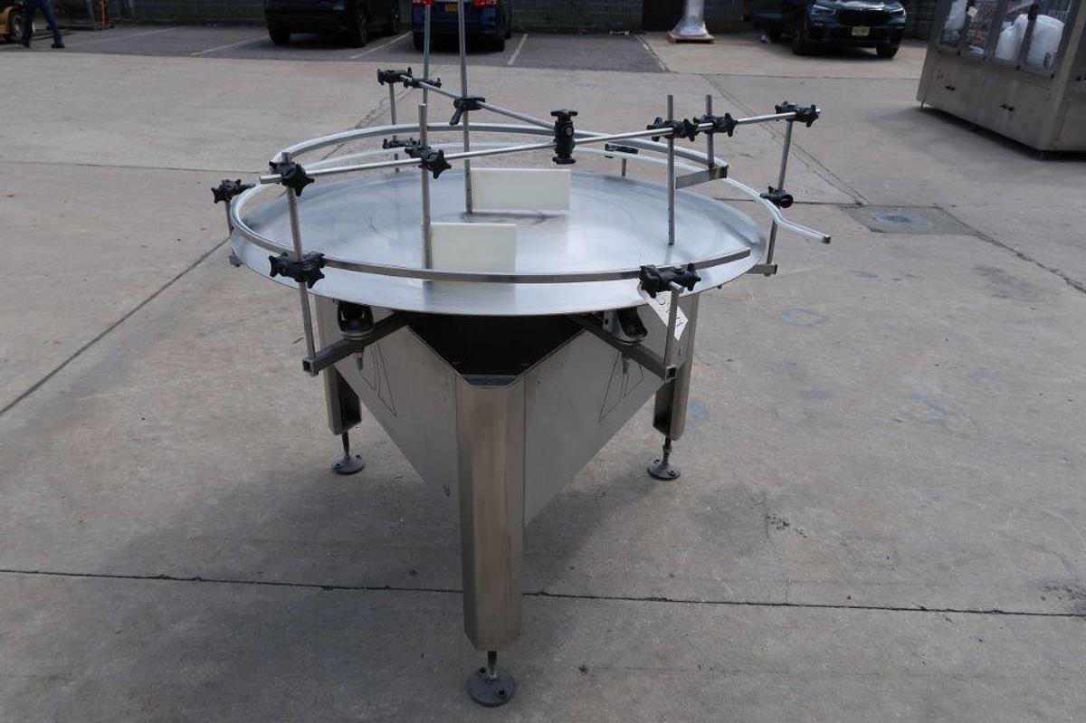 Used 48 In. Apacks Rotary Unscrambling/Accumulating Table, All Stainless, Varispeed SN 12193