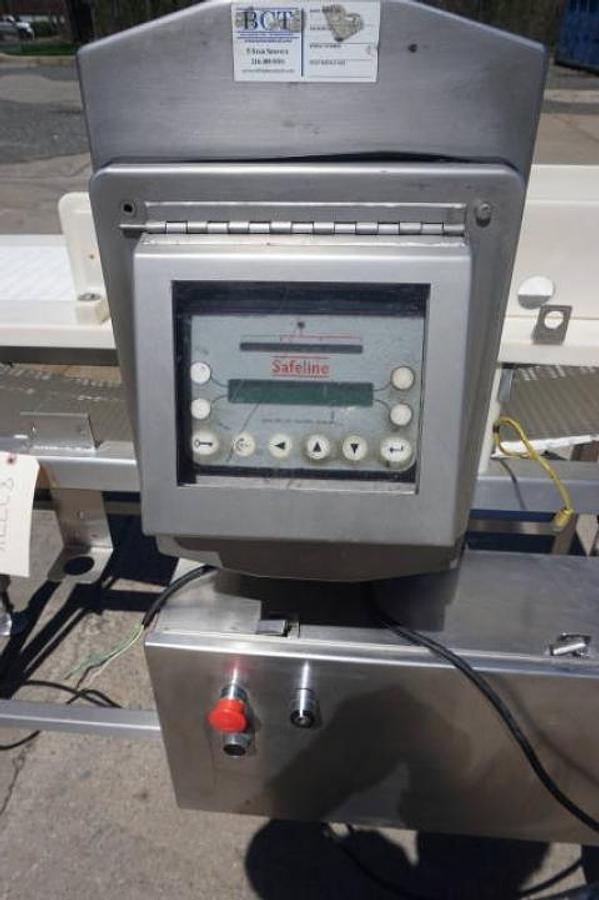 Used Safeline 11-3/4 In. X 5-7/8 In. Stainless Steel Conveyorized Metal Detector