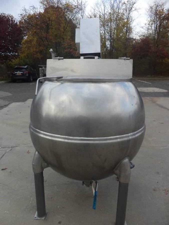 Used 200 Gallon Groen INA Spherical Scraper Agitated Kettle, 100 PSI Jacket