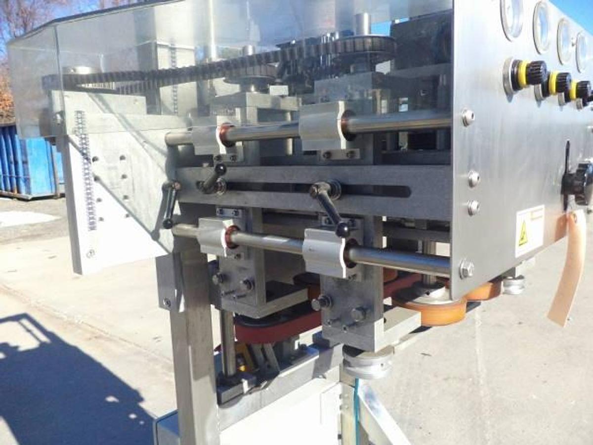 Used New England Machinery Four Spindle Cap Tightener/Retorquer, Variable Speed