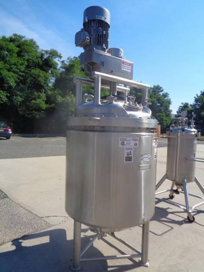 Used 100 Gallon Walker Stainless 316L Scrape Surface Sanitary Reactor
