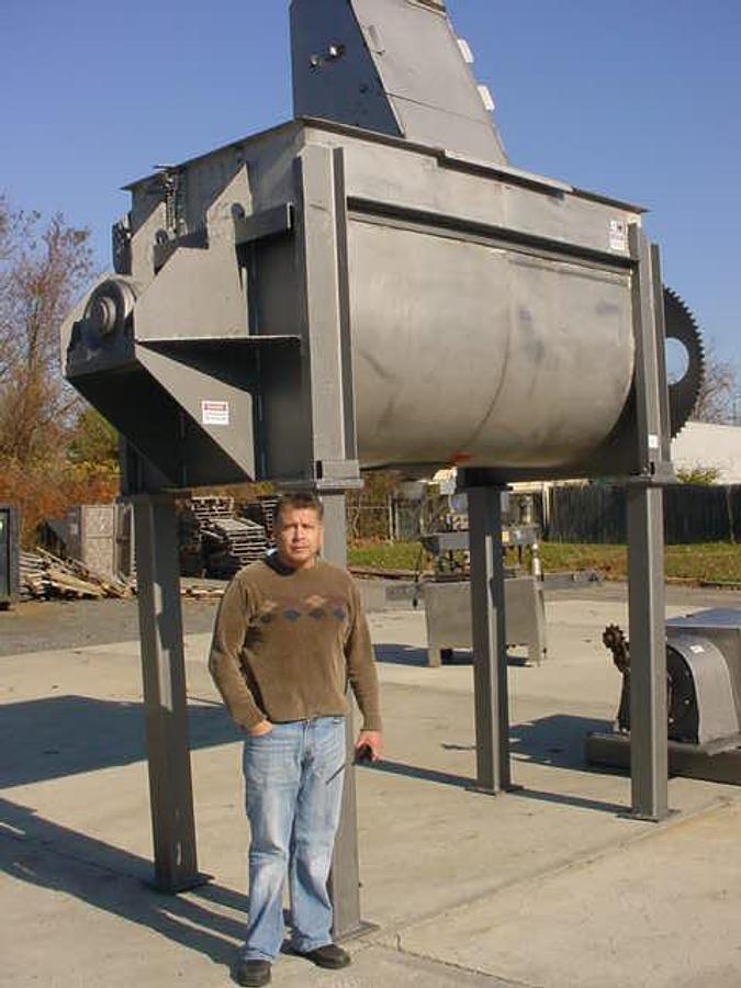 Used Aaron 100 Cu. Ft. Stainless Double Ribbon Blender, 40 Hp