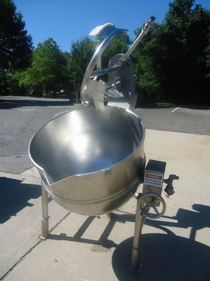 Used 80 Gallon Groen Twin Action Jacketed Mix Kettle, Tilting-